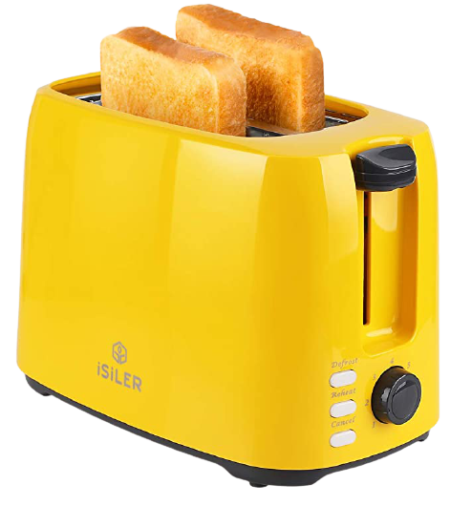 3. iSiLER 2 Slice Toaster, Wide Slot Toaster -