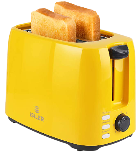 3. iSiLER 2 Slice Toaster, Wide Slot Toaster -