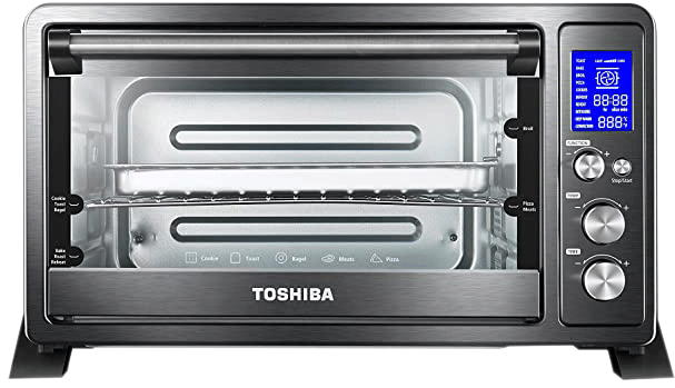 6.Toshiba AC25CEW-BS Digital Convection Toaster Oven