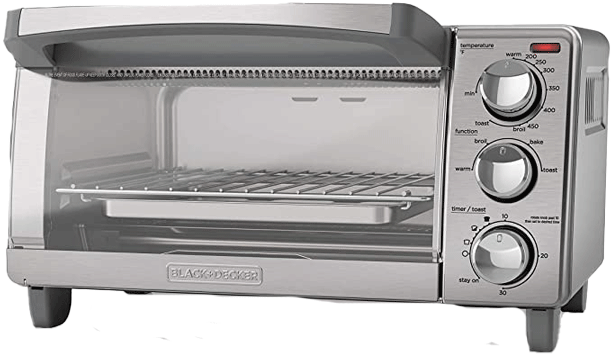 3. BLACK+DECKER TO1760SS 4-Slice Stainless Steel Countertop Toaster Convection Oven - Best Rated Toaster Oven