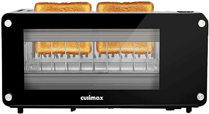 7. CUSIMAX Glass Toaster